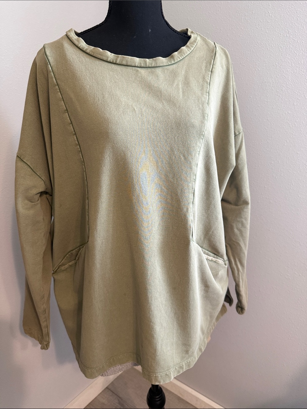 Coldwater Creek Olive Green Crewneck Pullover